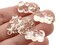 5 20mm Clear Gummy Bear Charms - Resin Pendants with Platinum Colored Loops